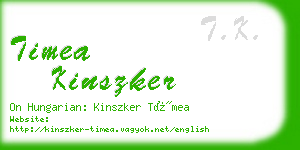 timea kinszker business card